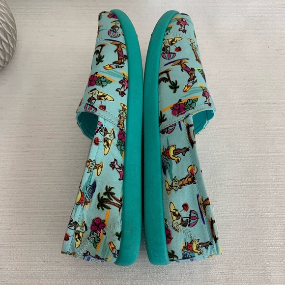 Girls BOBS From Sketchers Turquoise Beach Memory Foam Flats Girls 5Y - Picture 8 of 11